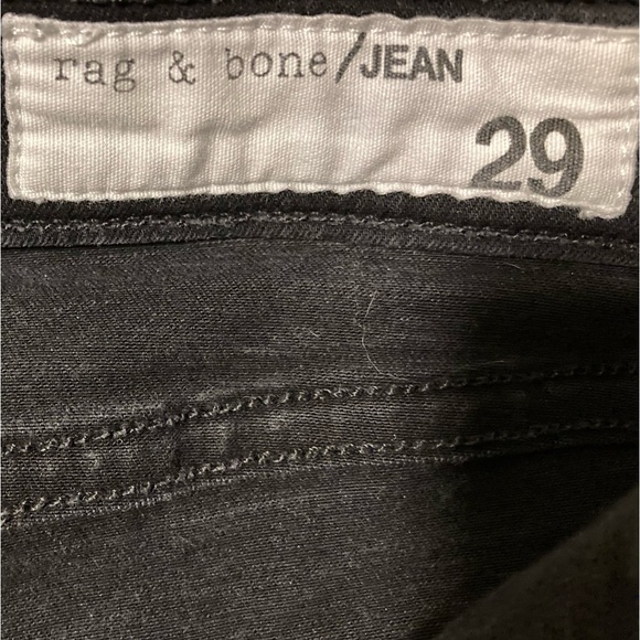 Rag & Bone High Rise Skinny Jeans Sz 29 Black - Picture 5 of 7